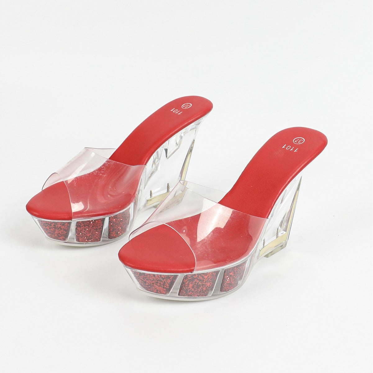 Women's Korean Style Wedge Nightclub High Trendy Catwalk Pole Dance Slippers