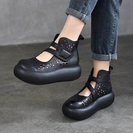 Women's Price Round Head Hole Roman Platform Sandals