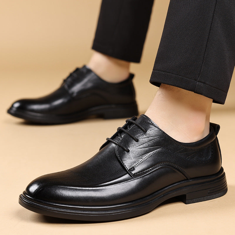 Men's Autumn Trendy British Formal Commuting Men's Business Leather Shoes