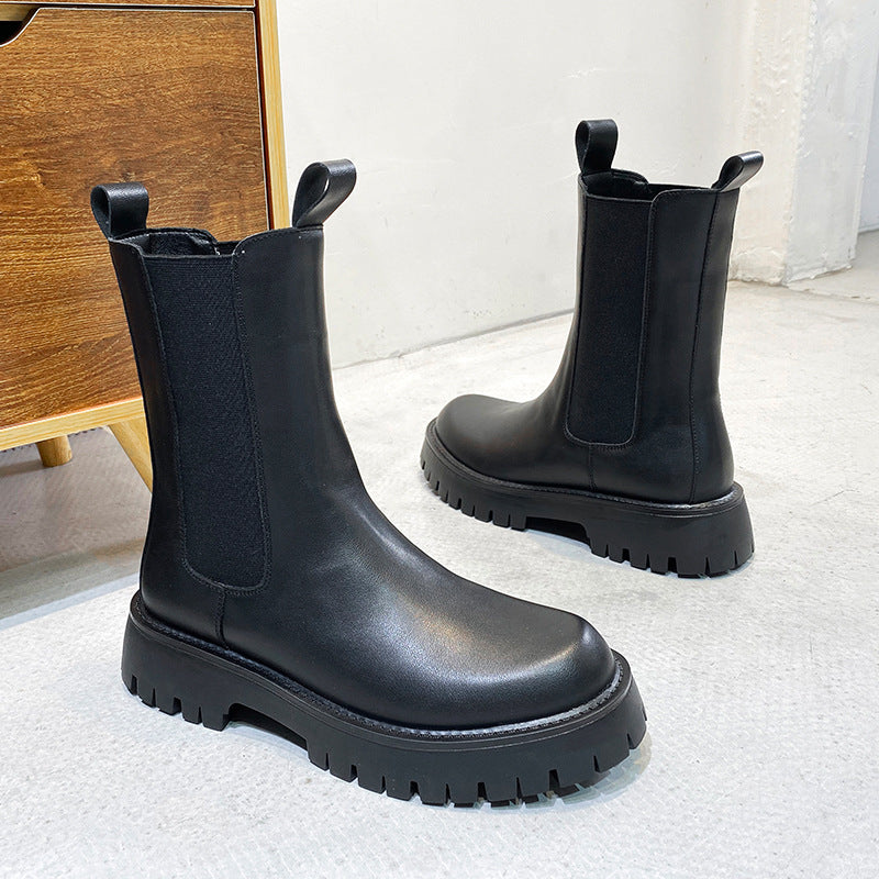 Men's Autumn Breathable Middle High Top Worker Korean Boots