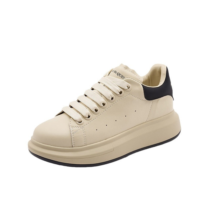 Women's European High-rise Four White Breathable Versatile Casual Shoes