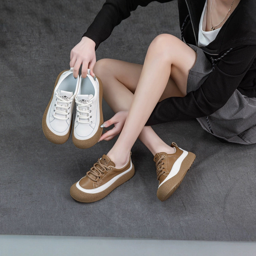 Women's Genuine Soft Bottom Not Tired Thick White Women's Casual Shoes