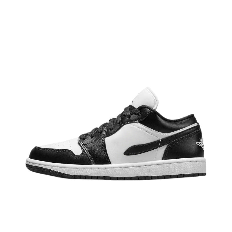 Women's & Men's Pure Original First Layer Cowhide Low Top Basketball Black Red Men's Board Shoes