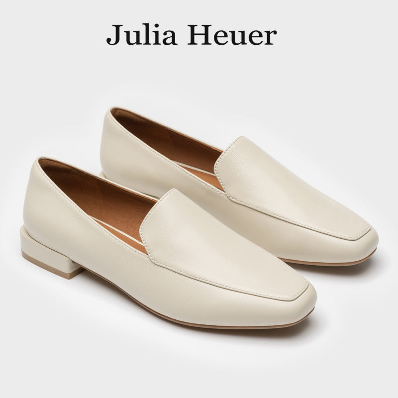 Women's Ladies Chunky Fashion Commuter Low Square Loafers