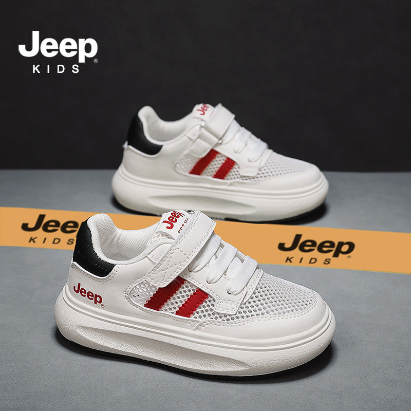 Children's Comfortable Lightweight Boy's Breathable Mesh White Kid's Sneakers