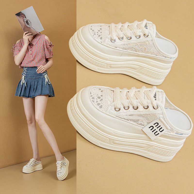 Women's Half Authentic Hollow Out Small Single-layer Sandals