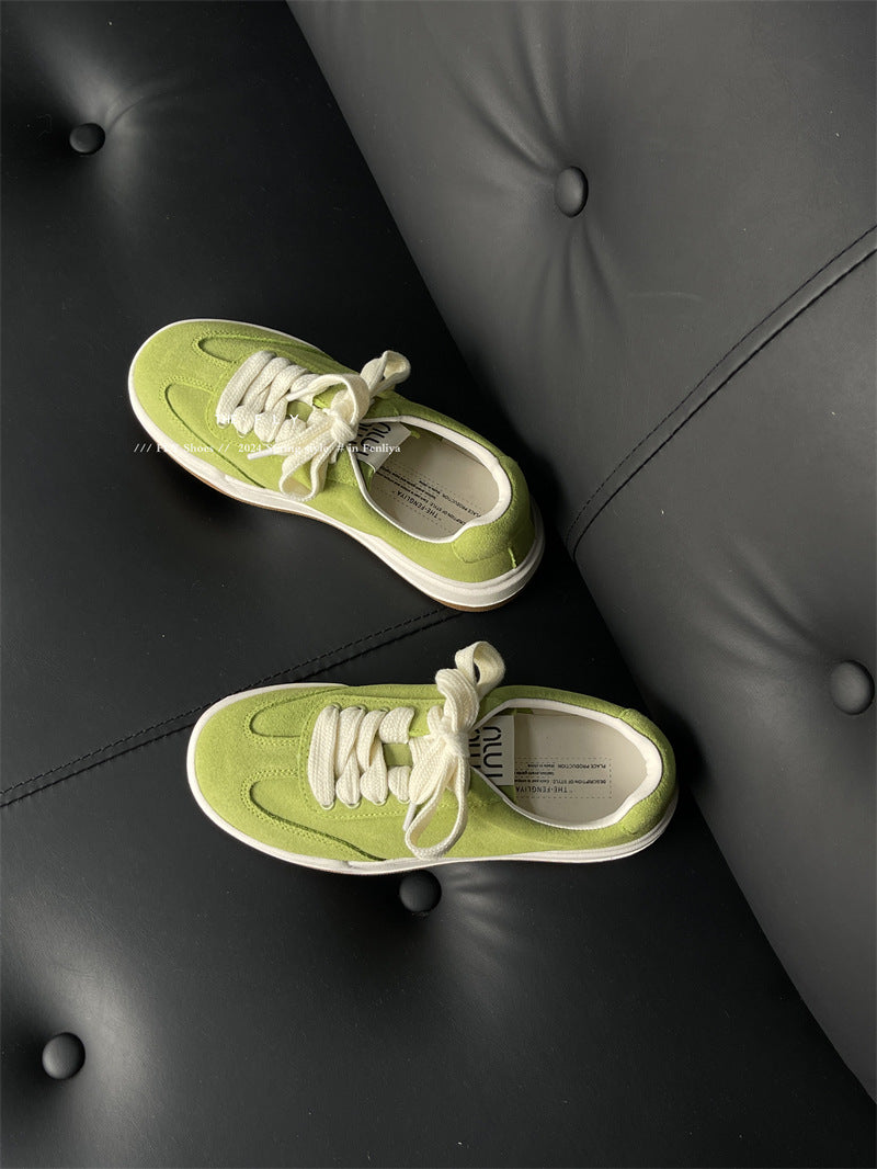 Women's Genuine Retro Dirty Thick-soled Sports White Casual Shoes