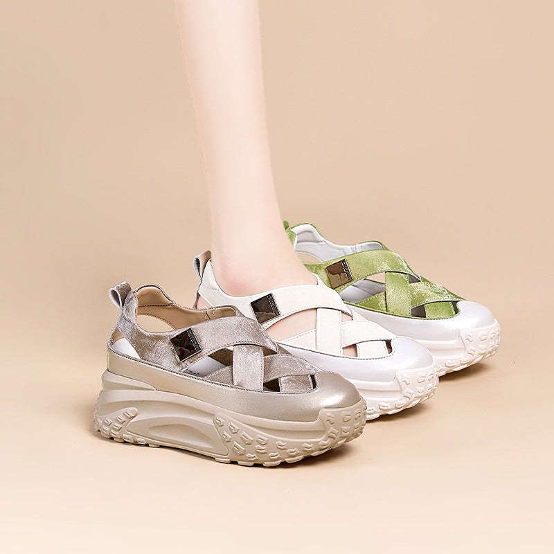 Women's Platform Sports Closed Toe Summer Hollow Sandals