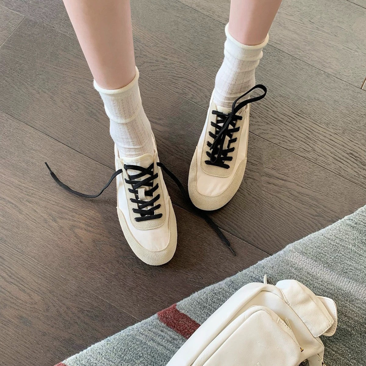 Women's Training Round Toe Lace Up Soft Bottom Women's Sports Shoes