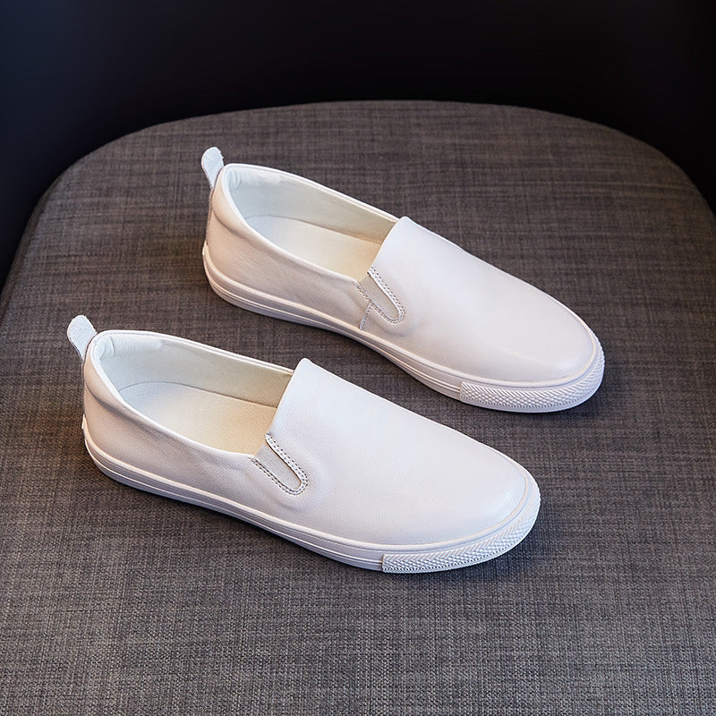 Women's First Layer Cowhide Versatile Korean Style Women's Casual Shoes