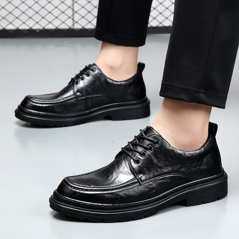 Men's Autumn Cowhide Comfortable Breathable Soft Bottom Men's Business Leather Shoes
