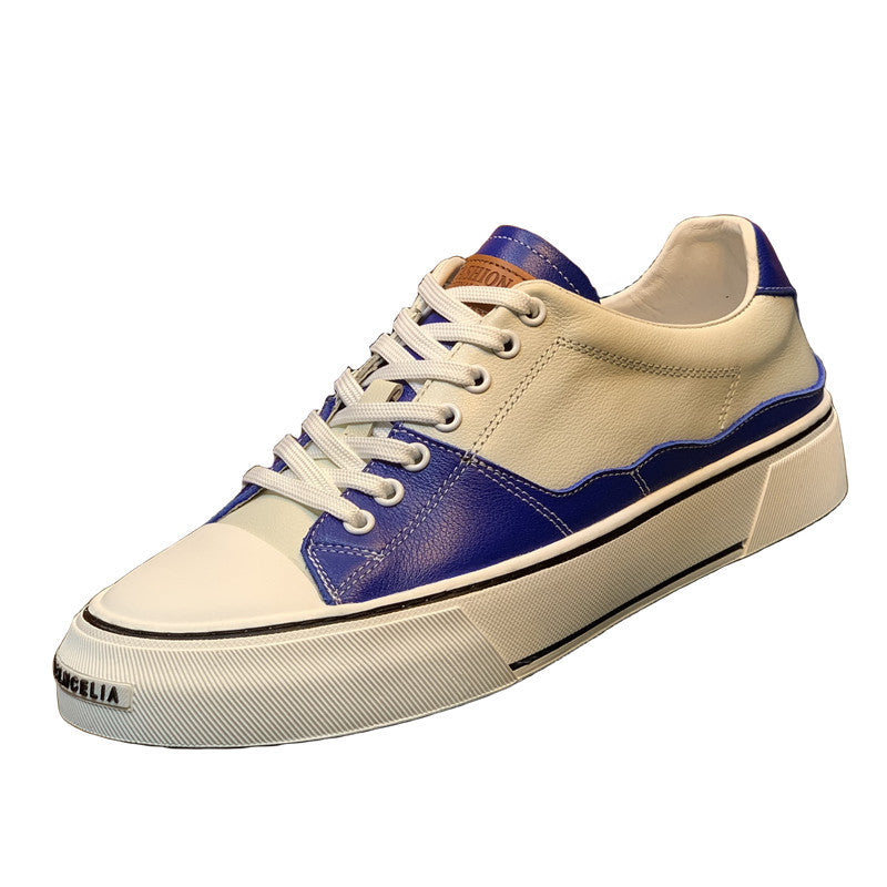 Men's Color Matching Genuine Fashion Board British Sneakers