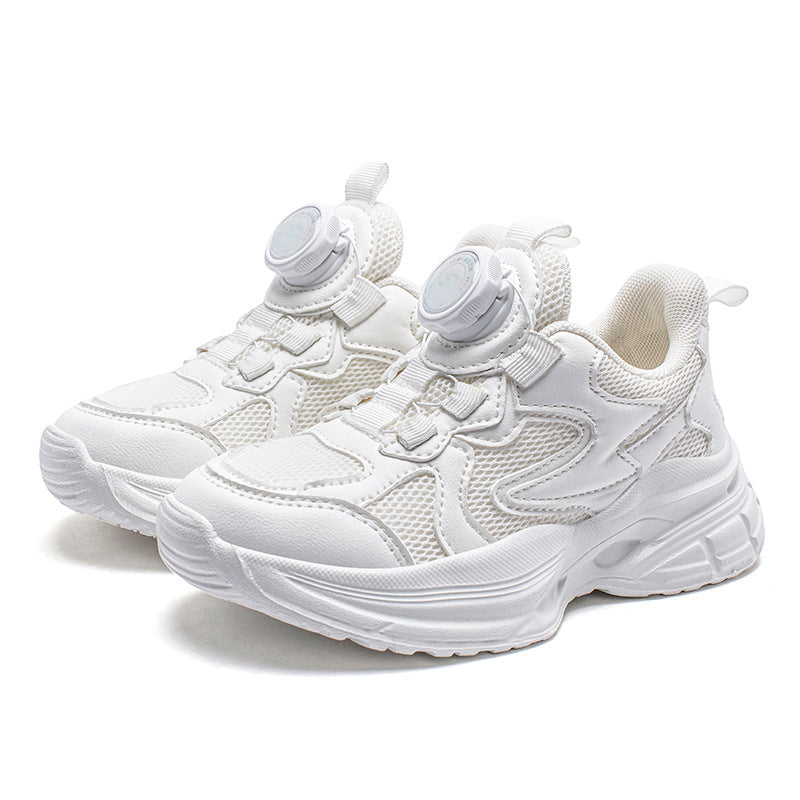 Children's Beautiful Spring White Mesh Boy Kid's Sneakers