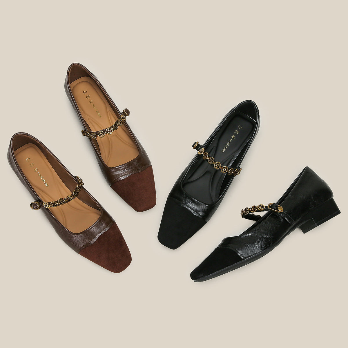 Women's Mary Jane Summer Niche Color Matching Slip-on Heels