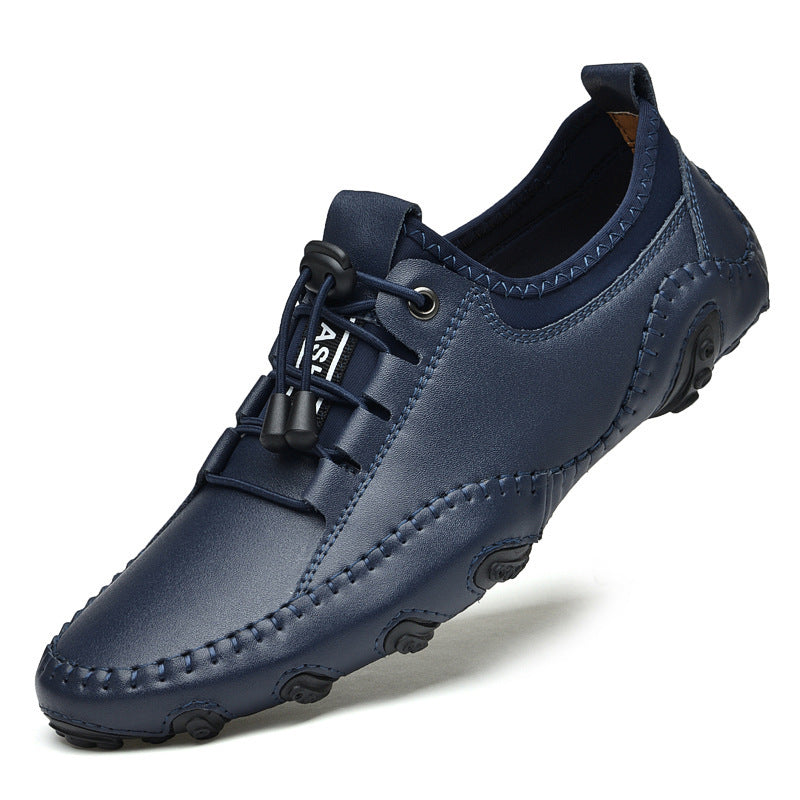 Men's Large Size White British Breathable Soft Men's Casual Shoes