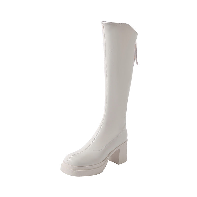 Women's Thick Bottom Below The Knee High Boots