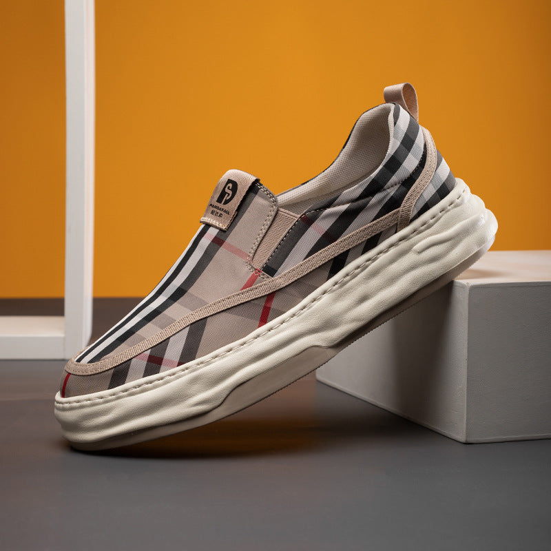 Men's Slip-on Lofter Summer Fashionable Versatile Breathable Canvas Shoes