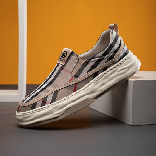 Men's Slip-on Lofter Summer Fashionable Versatile Breathable Canvas Shoes