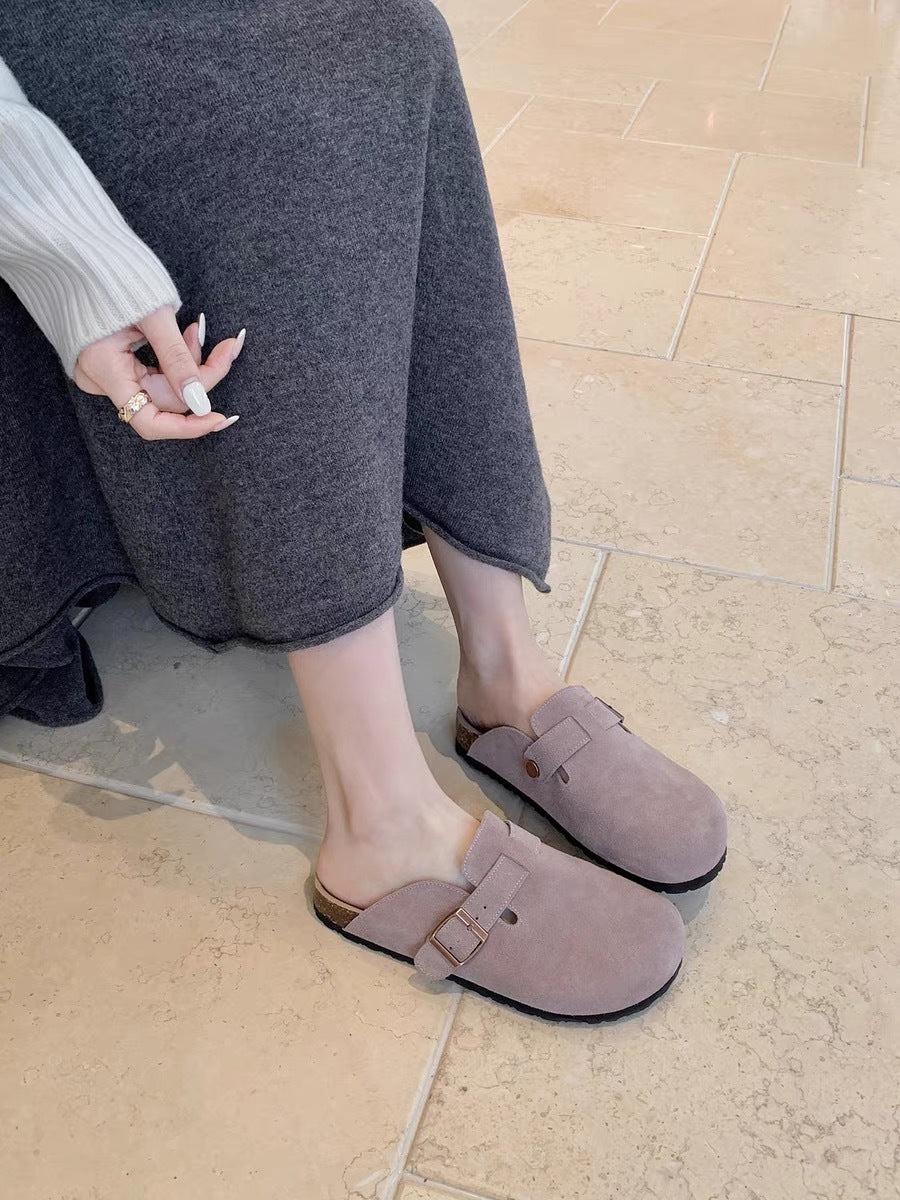 Women's Thick Bottom Half Couple Lazy Vintage Slippers