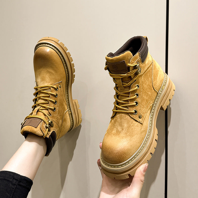Women's For Height Increasing Insole Platform Ankle Boots