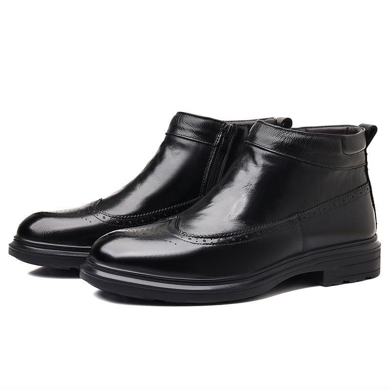 Men's Winter Genuine Cotton Business Wool Warm Men's Shoes