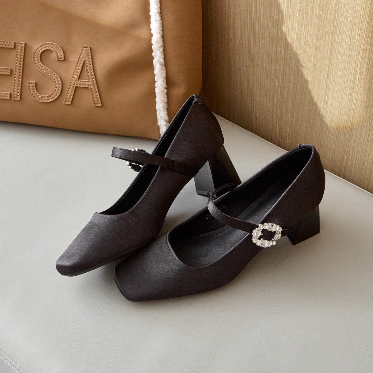 Women's Spring French Retro Classic Style Square Casual Shoes