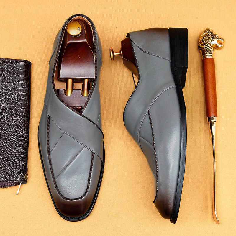 Men's Genuine England Style Slip-on Soft Bottom Men's Casual Leather Shoes