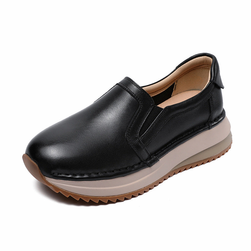Women's Spring Slip-on Big Foot Size Pumps Casual Shoes