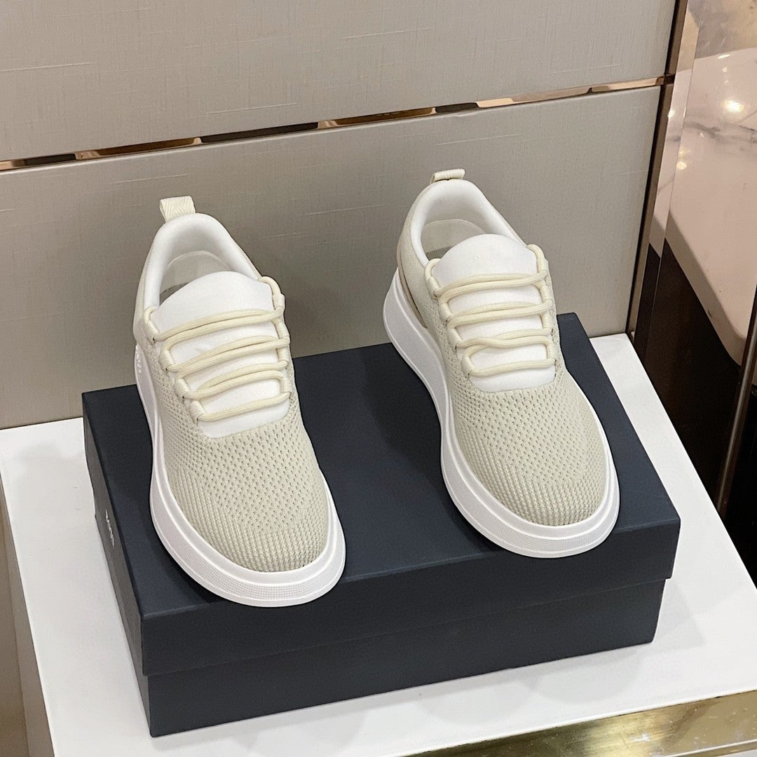 Men's Woven Sports Elegant Versatile Platform Blue Casual Shoes