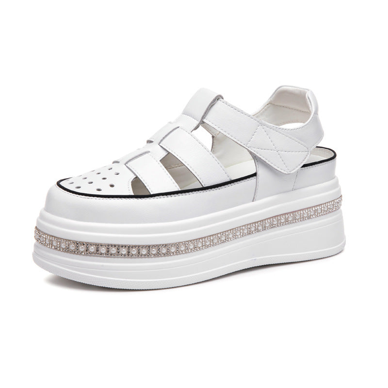 Women's Closed Toe Summer Outer Wear Hollow Sandals