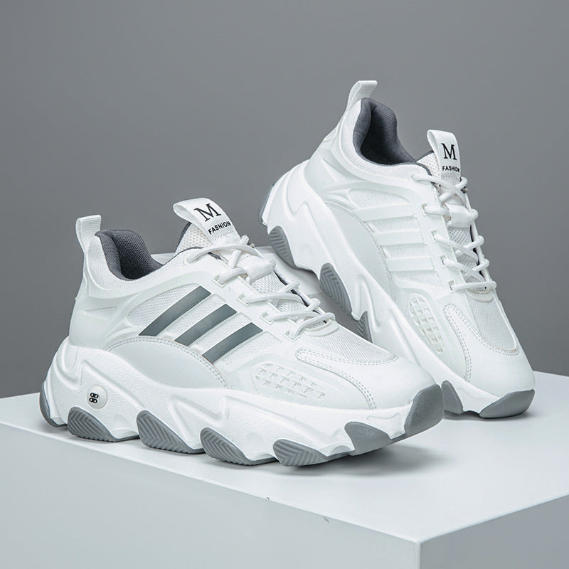 Men's Mesh Fashion Platform Height Increasing Insole Sneakers