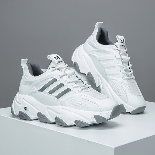 Men's Mesh Fashion Platform Height Increasing Insole Sneakers