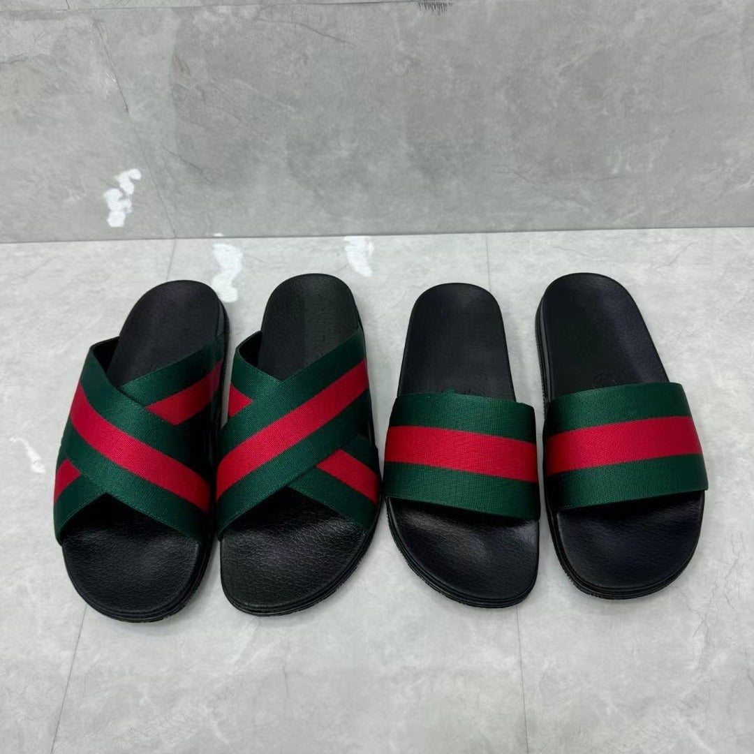Home Platform Beach Couple Daily Cross Sandals