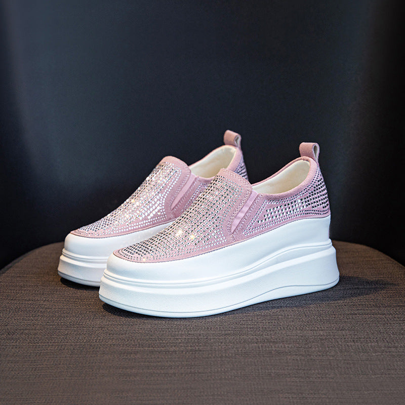 Women's Invisible Elevated Thick Bottom Small Size Loafers