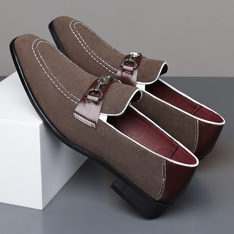 Men's British Style Leisure Trend Versatile Slip-on Men's Business Leather Shoes