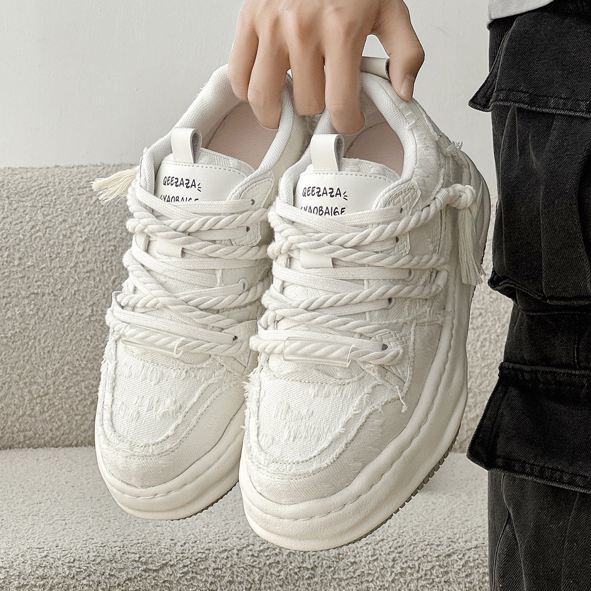 Men's Increasing Insole Design Dirty Thick Bottom Men's Shoes