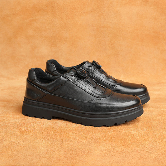 Durable Winter British Style Rubber Simple Leather Shoes
