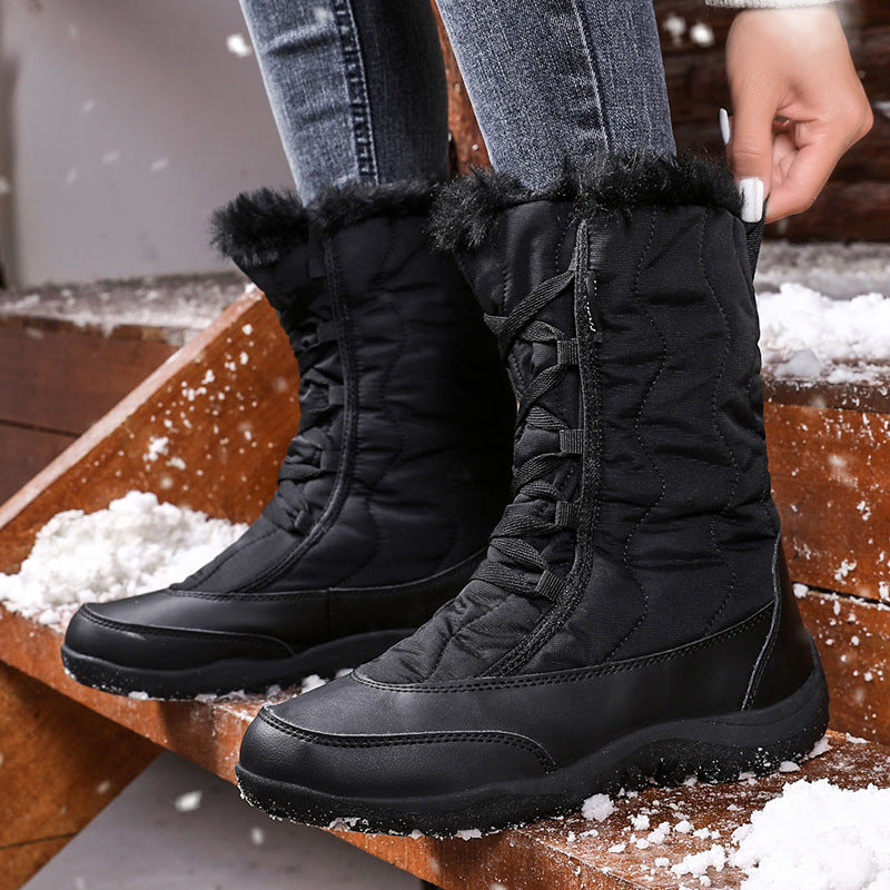 Village Fleece Lined Padded Warm Keeping Snow Boots