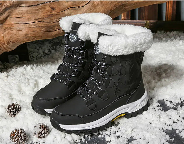 Women's Winter Outdoor Fleece-lined Warm Trendy Snow Boots