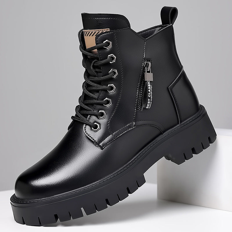 Men's Fashion Cowhide Martin High Top British Boots