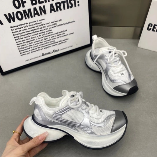 Women's Authentic Clunky Mesh Breathable Platform Running Sneakers