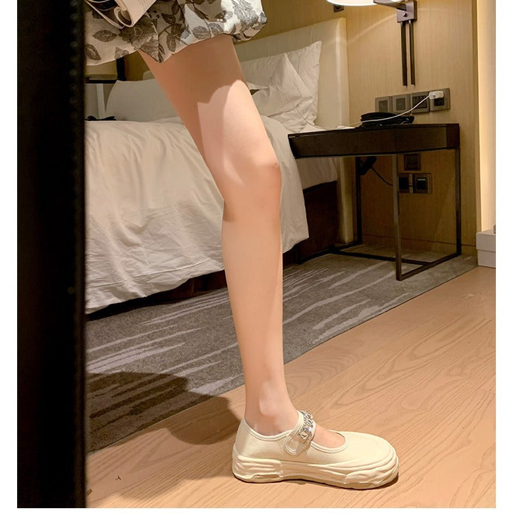 Women's Grape Mom Gallery Rhinestone Platform Mary Casual Shoes