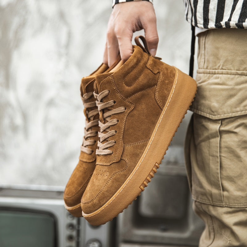 Men's Genuine Fashion Thick Bottom Board Trendy Boots