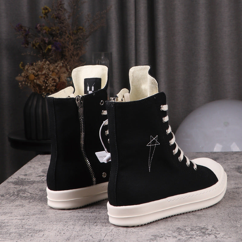Men's Six-pointed Star Trendy Height Increasing Five-pointed Canvas Shoes