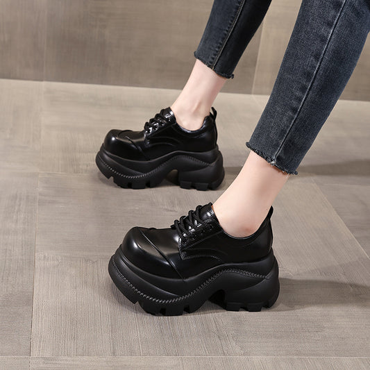 Women's Height Increasing Insole British Style Autumn Loafers