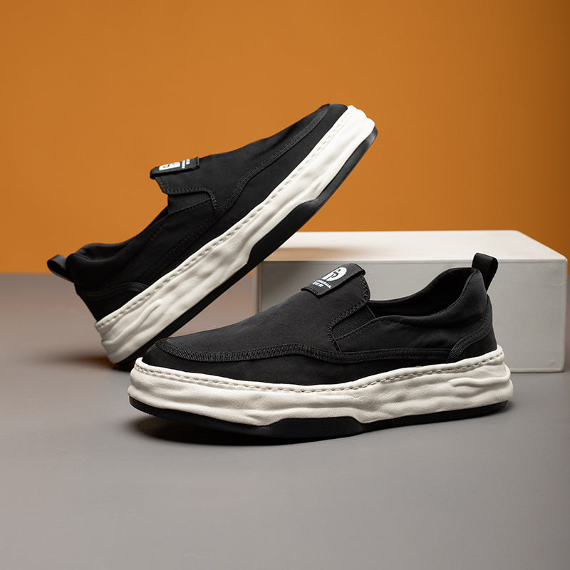 Men's Slip-on Lofter Summer Fashionable Versatile Breathable Canvas Shoes