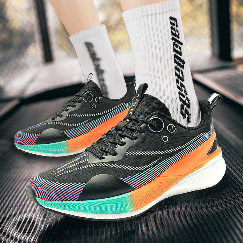 Men's Running Snake Limited Rotating Button Carbon Plate Summer Mesh Sneakers