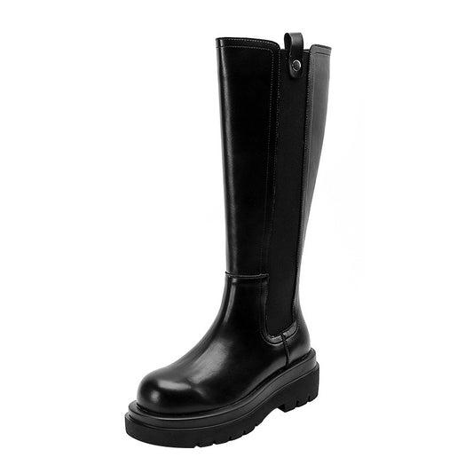 Women's Size One Smoke Pipe High Fat Thick Boots