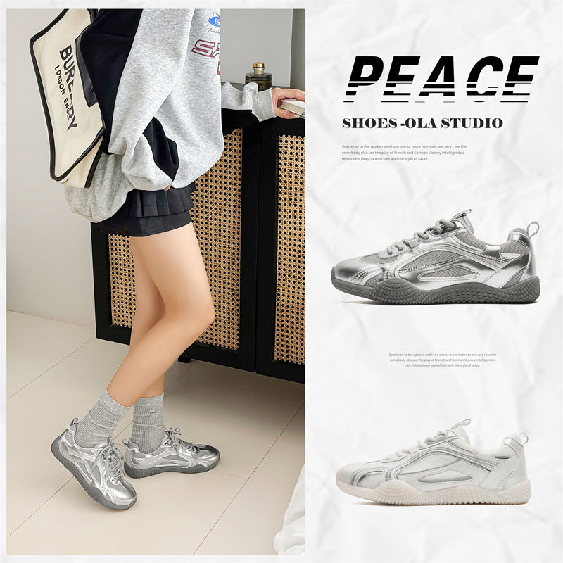 Women's Dad Summer Lightweight Running Platform Mesh Sneakers