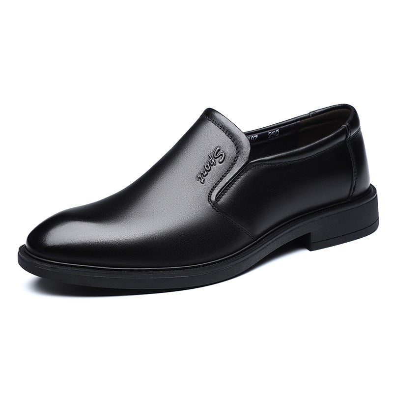 Men's Layer Cowhide Formal Authentic Real Cow Breathable Soft Leather Shoes